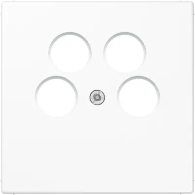 JUNG Abdeckung SAT-TV-Steckdose LS990-4SAT2WW | 4-Loch | bruchsicher Duroplast | Schraubbefestigung | alpinweiß