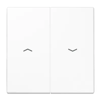 JUNG Wippe LS995PWW | Jalousieschalter Serie LS | 2-teilig | Pfeilsymbole | Duroplast | IP44 | alpinweiß