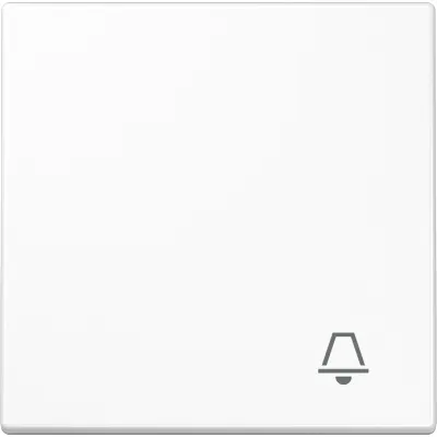 JUNG Wippe LS990KWW | Symbol Klingel | für Taster 531U 532U 533U 533-2U | Duroplast | glänzend | IP44 | alpinweiß