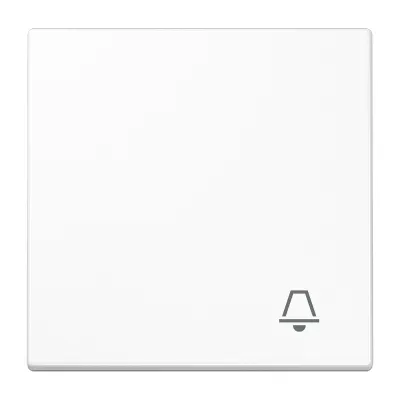 JUNG Wippe LS990KWW | Symbol Klingel | für Taster 531U 532U 533U 533-2U | Duroplast | glänzend | IP44 | alpinweiß