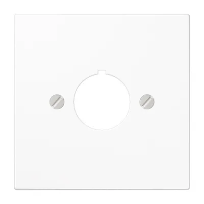 JUNG Abdeckung LS964WW | für Befehlsgeräte 22,5 mm Ø | mit Tragring | Schraubbefestigung | Duroplast | alpinweiß