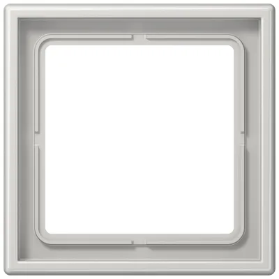 JUNG Rahmen 1-fach LS981LG | Abdeckrahmen Unterputz IP44 | 81x81mm | Duroplast glänzend | lichtgrau RAL 7035