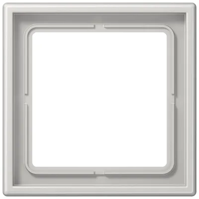 JUNG Rahmen 1-fach LS981LG | Abdeckrahmen Unterputz IP44 | 81x81mm | Duroplast glänzend | lichtgrau RAL 7035