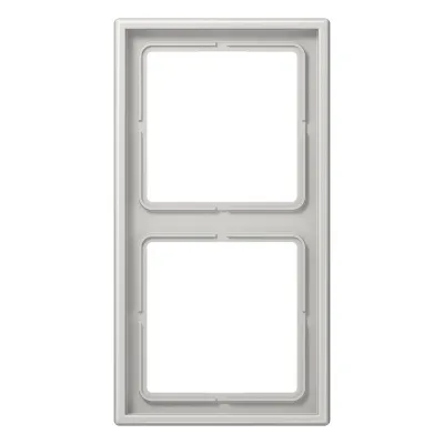 JUNG Rahmen 2-fach LS 982 LG | Abdeckrahmen für Unterputz | waagerecht & senkrecht | Duroplast | IP44 | lichtgrau