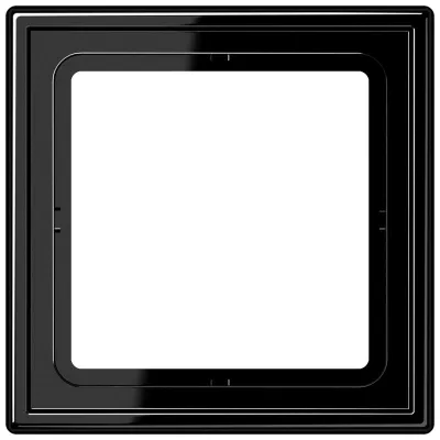 JUNG Rahmen 1-fach LS981SW | Abdeckrahmen LS 990 | IP44 | Duroplast glänzend | 81x81 mm | schwarz