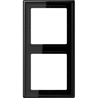 JUNG Rahmen 2-fach LS 982 SW | Abdeckrahmen LS990 | kombinierbar waagerecht/senkrecht | Duroplast | schwarz