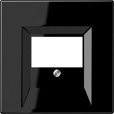 JUNG Abdeckung LS969TSW für TAE-Anschlussdose | Zentralplatte | Schraubbefestigung | Kunststoff | glänzend | schwarz