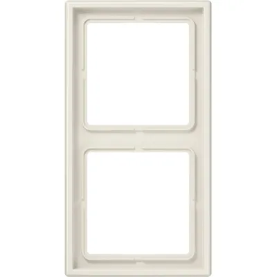 JUNG Rahmen 2-fach LS 982 W | Abdeckrahmen für waagerechte & senkrechte Montage | LS990 Serie | Duroplast | IP44 | weiß