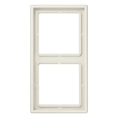 JUNG Rahmen 2-fach LS 982 W | Abdeckrahmen für waagerechte & senkrechte Montage | LS990 Serie | Duroplast | IP44 | weiß