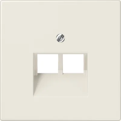 JUNG Abdeckung für IAE/UAE-Datendose LS969-2UA | 2x8-polig | Aufputz | Kunststoff Duroplast | glänzend | cremeweiß