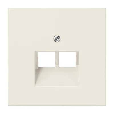 JUNG Abdeckung für IAE/UAE-Datendose LS969-2UA | 2x8-polig | Aufputz | Kunststoff Duroplast | glänzend | cremeweiß