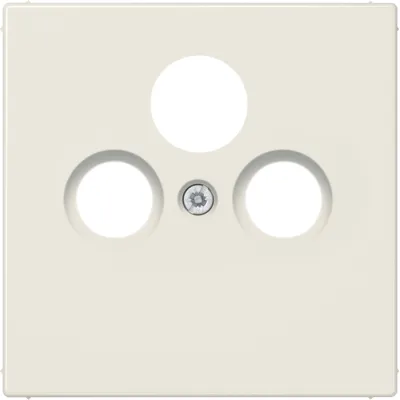 JUNG Abdeckung SAT-TV-Steckdose LS990SAT | Zentralplatte | Schraubbefestigung | bruchsicher | Kunststoff | weiß