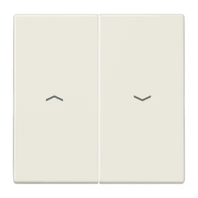 JUNG Wippe Jalousieschalter LS995P | Symbol Pfeile | 2-teilig | Duroplast glänzend | IP44 | cremeweiß RAL1013