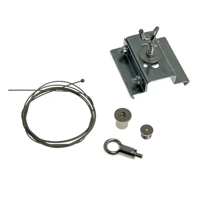 LTS Drahtseilabhängung ALA-Z 103 | Seilabhängung 1-fach Set 3m | Stahl | höhenverstellbar | L60mm B61mm H56mm