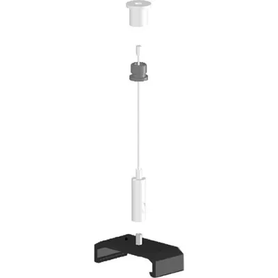 LTS Drahtseilabhängung LK-Z 060.104.05 | Seilabhängung 5m höhenverstellbar | Zubehör für Lichtkanal 060 | schwarz