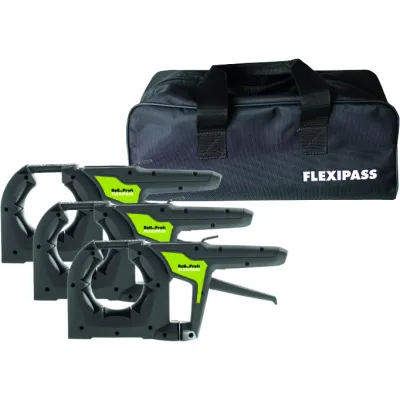 Lübbering FLEXIPASS Kabelverlegung Set A90229 | Kabelführungssystem 3-teilig | inkl. Tasche | für Kabel bis 38 mm
