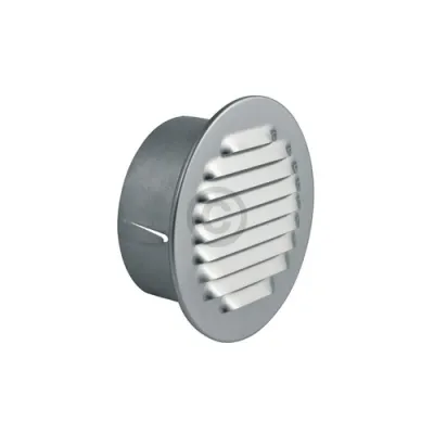 Lüftungsgitter 100erR Metall mit Insektenschutznetz für Luftführung Trockner