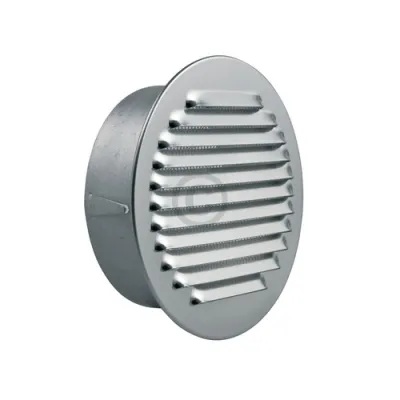 Lüftungsgitter 125erR Metall mit Insektenschutznetz für Luftführung