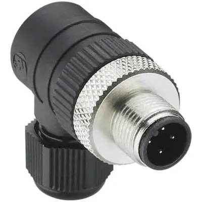 Belden M12 Stecker abgewinkelt RSCW 4/7 | 4-polig | Schraubanschluss | Kunststoff | für Kabel 3–6,5 mm