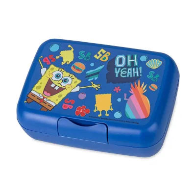 KOZIOL Lunchbox Candy L SpongeBob Squarepants 10002122 | Brotdose Kinder | Bio-Circular | Spülmaschinengeeignet | Blau