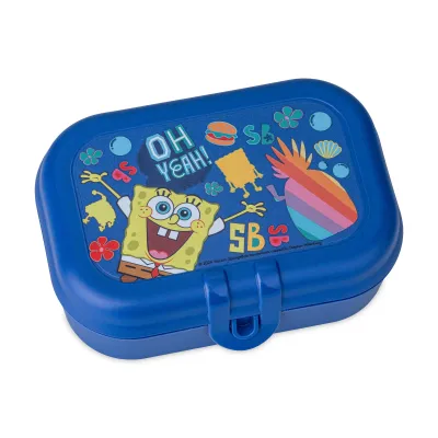 Koziol Lunchbox-Set Pascal Mini SpongeBob Squarepants | Brotdose für Snacks | Bio-Circular | Spülmaschinenfest | Blau