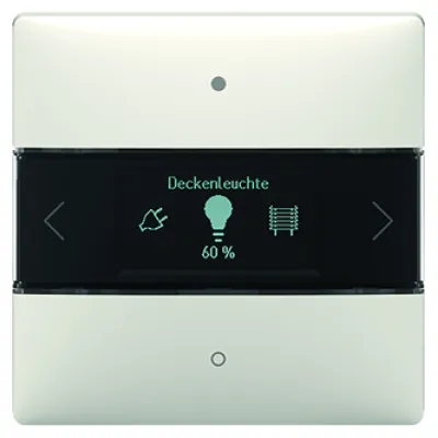 Theben Raumcontroller LUXORliving iON8 4800418 | integrierter Raumtemperaturregler | 10 Funktionen | Unterputz | weiß