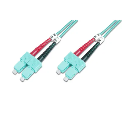 Digitus LWL Patchkabel DK-2522-03/3 | SC-SC Duplex Multimode OM3 50/125 µm | 3m | türkis