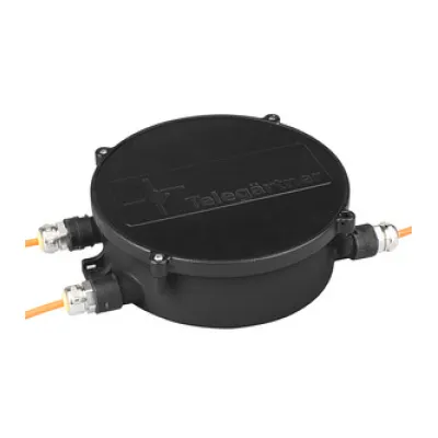 TELEGÄRTNER LWL-Spleißbox H02050A0306 | TOC ODB 68 | 12-fach | IP68 wasserdicht | Outdoor | Multimode | Schwarz