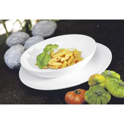 MÄSER Tafelservice Barca 12-teilig | Porzellan Geschirrservice | Coupe-Form | spülmaschinengeeignet | weiß