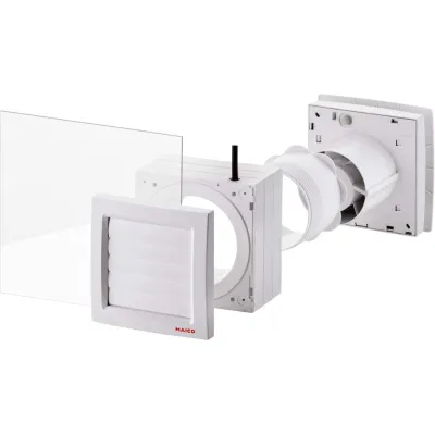 Maico Fenstereinbausatz FE 100/1 AP | für Kleinraumventilator | Kunststoff | verkehrsweiß | für Fenster & dünne Wände