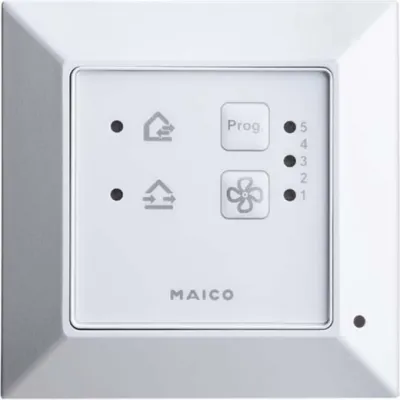 Maico Raumluftsteuerung RLS 45 O | Wand-Fernbedienung PushPull 45 | bis 6 Geräte | Unterputz | reinweiß