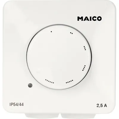 Maico Drehzahlsteller STX 1,5 / 0157.1561 | stufenlos regelbar | 1,5A | 230V | IP44 | Aufputz/Unterputz | weiß