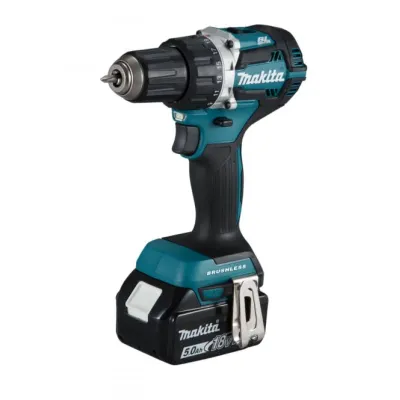 Makita Akku-Bohrschrauber DDF484RTJ 18V 2x5,0Ah Li-Ion | bürstenloser Motor | 54 Nm | 2-Gang | Makpac | blau/schwarz