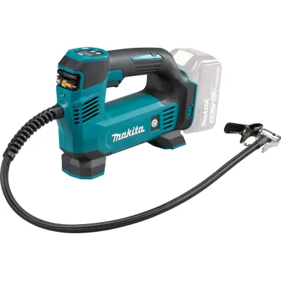 Makita Akku-Kompressor DMP180Z 18V | Luftkompressor 8,3 bar | digital steuerbar | Auto- & Fahrradreifen | LED | Petrol