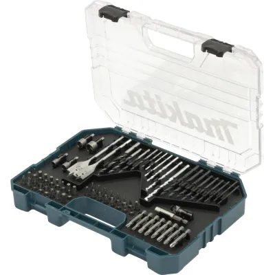 Makita Bohrer-Bit-Set E-16988 | 75-teilig | Holz, Stein, Metall | Bits PH, PZ, T, H, SL | Koffer mit Deckel