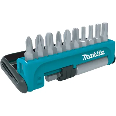 Makita Bit-Set D-64995 | 11-teilig | 25 mm Bits PH PZ T | magnetischer Bithalter | kompakte Bitbox