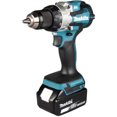 Makita Akku-Bohrschrauber DDF489RTJ 18V | 2x 5,0Ah Li-Ion | 73 Nm | MAKPAC | Ladegerät | Blau