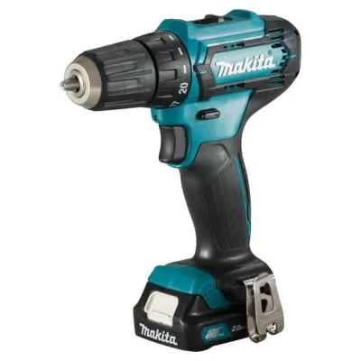 Makita Akku-Bohrschrauber DF333DSAE 12V 2x2,0Ah | 2-Gang-Getriebe | max. 30 Nm | inkl. Ladegerät & Koffer | Schwarz/Blau