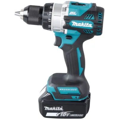 Makita Akku-Schlagbohrschrauber DHP486RTJ 18V | 2x 5,0 Ah Li-Ion Akkus | Ladegerät | 130 Nm | MAKPAC | Petrol