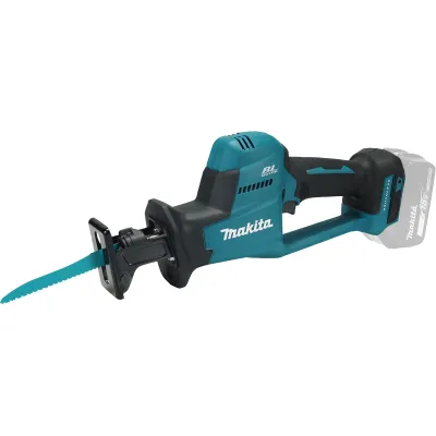 Makita Akku-Reciprosäge DJR189Z 18V Brushless | kompakt | werkzeugloser Sägeblattwechsel | LED-Licht | Petrol-Schwarz