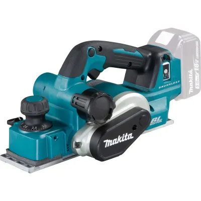 Makita Akku-Hobel DKP181Z | 18 V | 82 mm Hobelbreite | 0-25 mm Hobeltiefe | ohne Akku & Ladegerät | Petrol