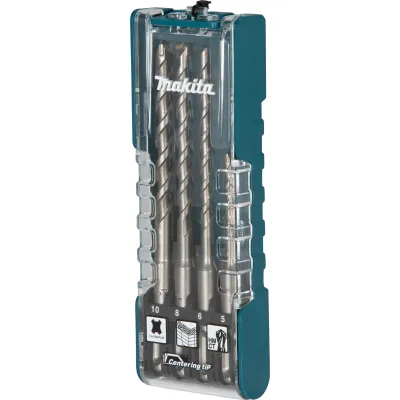 Makita SDS-PLUS Bohrer-Set E-13605 | 4-tlg. Steinbohrer für Beton & Ziegel | 5/6/8/10 mm | 160 mm | Box