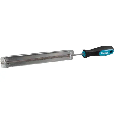 Makita Feilenhalter mit Rundfeile D-70954 | Sägekettenfeile 4,5 mm | Einhieb | 256 mm Länge | für 3/8" Teilung