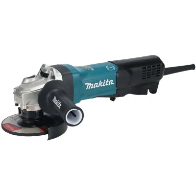 Makita Winkelschleifer GA5094 | 125 mm | 1900 W | Paddelschalter | Motorbremse | SJS II & AFT-System | Schwarz/Petrol