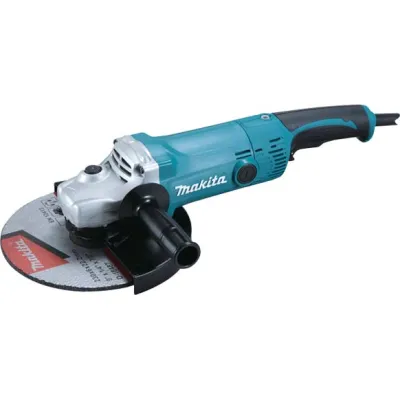 Makita Winkelschleifer GA9050R | 230 mm | 2000 W | Anlaufstrombegrenzung | Kompaktgehäuse | M14 | Schwarz/Cyan/Silber