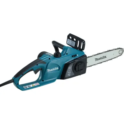 Makita Kettensäge UC4041A | Elektro-Kettensäge 1800W | 40 cm Schwert | werkzeugloser Kettenwechsel | Schwarz/Blau