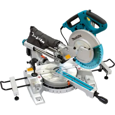 Makita Kapp- und Gehrungssäge LS1018LN | 260 mm Sägeblatt | Zugfunktion | Laserlinie | 1430 W | Blau