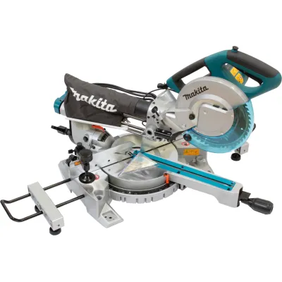 Makita Kapp- und Gehrungssäge LS0815FLN 216mm | 1400W | Laser | 305mm Schnittbreite | 5000 U/min | blau/silber