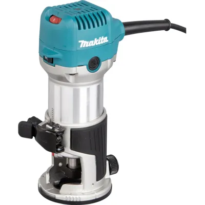 Makita Multifunktionsfräse RT0702CX2J | 710W | Fräsmodule im MAKPAC | Aluminium-Gehäuse | Sanftanlauf | Blau