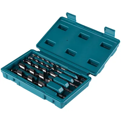 Makita Schlangenbohrer-Set D-75677 | 5-tlg. | Ø 6-19 mm | 1/4" Sechskant | 200 mm | Holzbohrer für Hart- & Weichholz